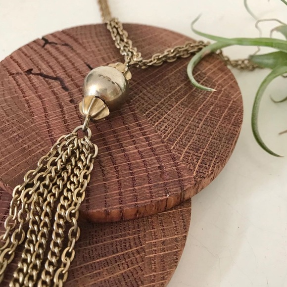 Beautiful Vintage Gold Chain Tassel Necklace - Picture 4 of 7